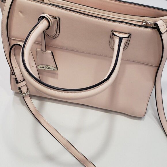 Libby Edelman Pink Satchel with Adjustable Strap for Shoulder Bag and Crossbody - Picture 5 of 12